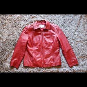 Sonoma Red Lambskin Leather Jacket